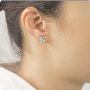 Classic Square Small CZ Stud Earrings