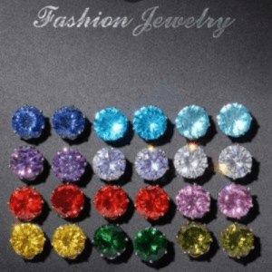 12 Pairs CZ Earrings Sets